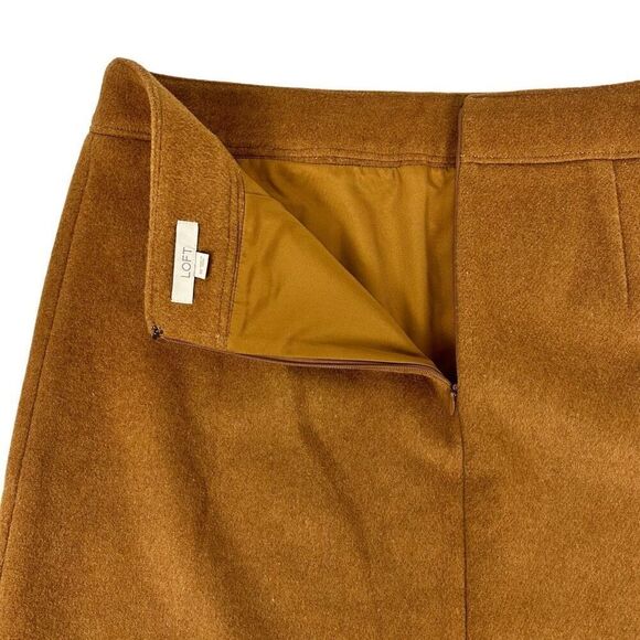 Loft Wool Blend Skirt size 10 Carmel - Picture 5 of 5